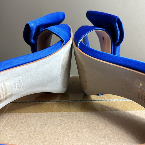 NWOT • Steve Madden • Women's Trusty Heeled Sandal 💙 Blue Satin 💙 Size 8.5 - Picture 7 of 17